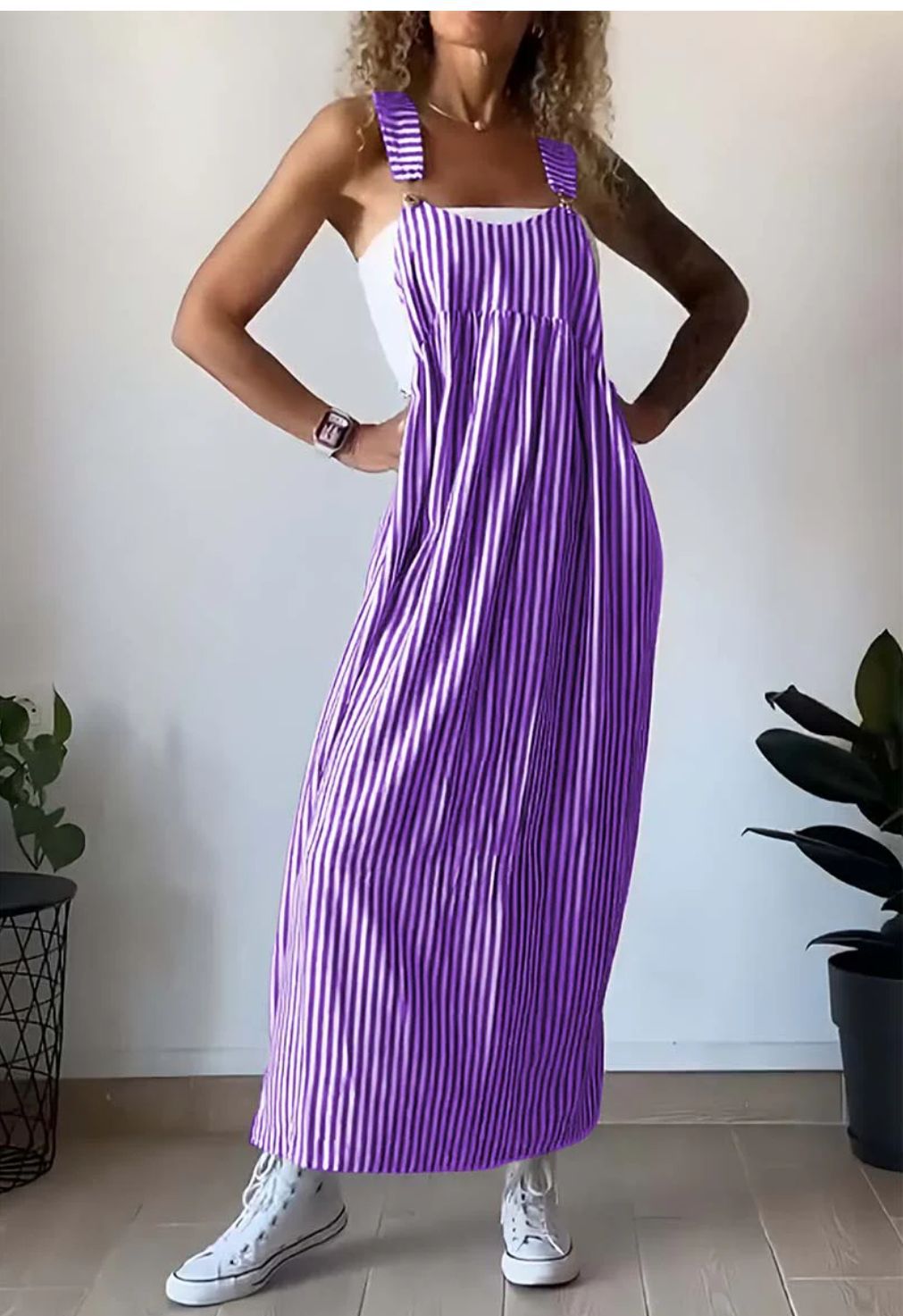 Alice™ | Casual Striped Overall Dress