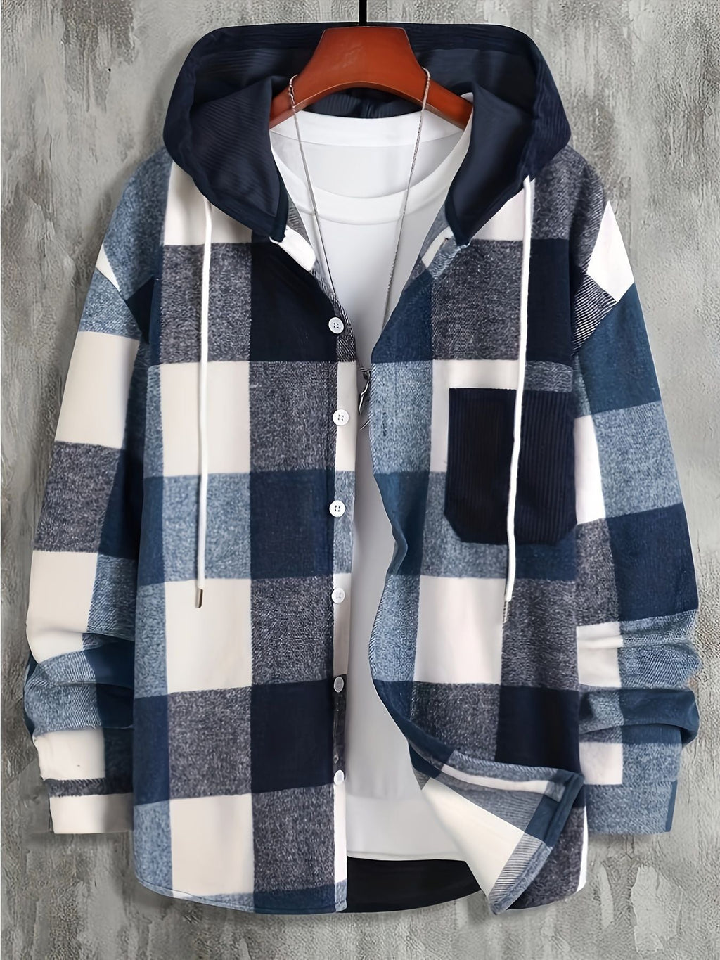 GR | Relax Fit Flannel Shirt with Hood