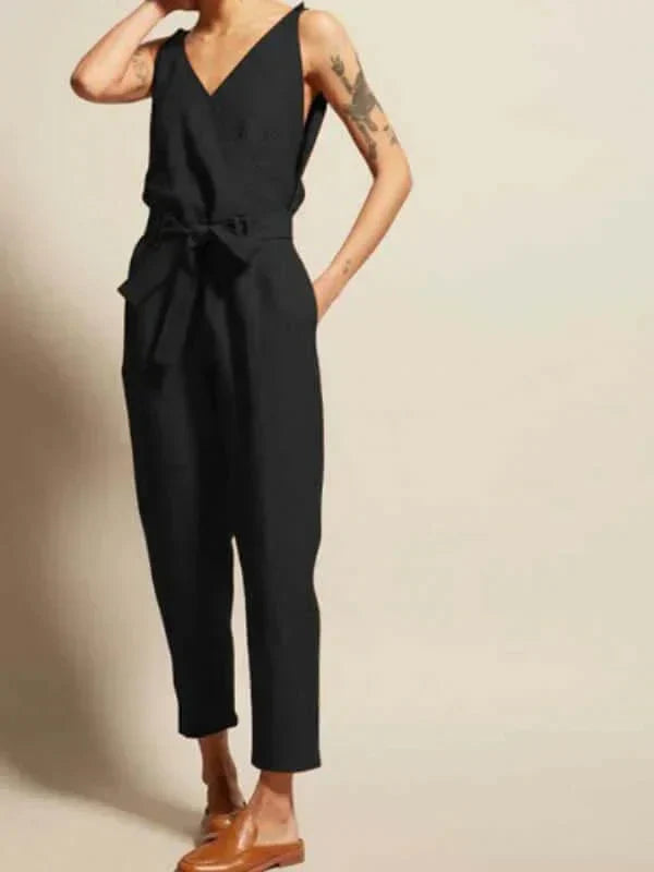 GR | Neck Sleeveless Jumpsuit