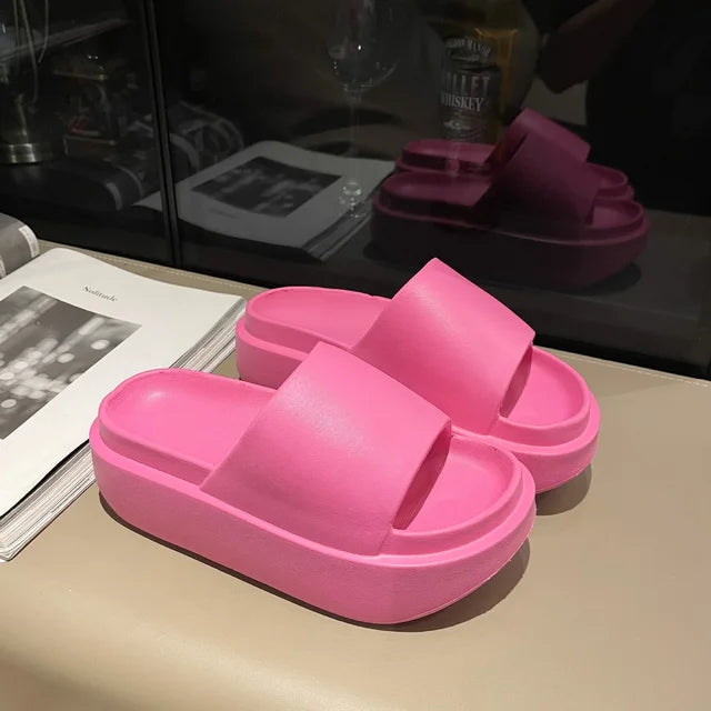 GR - Non-slip elevated platform EVA slippers for women