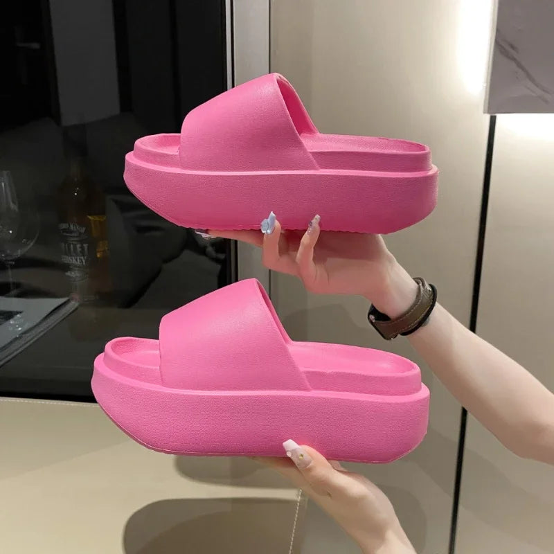 GR - Non-slip elevated platform EVA slippers for women