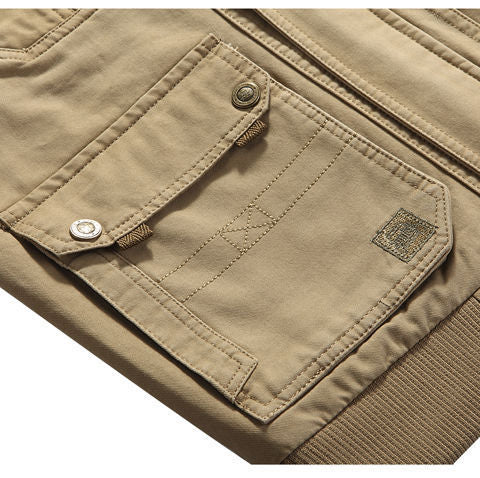 GR | Casual Cotton Vest with Multiple Pockets