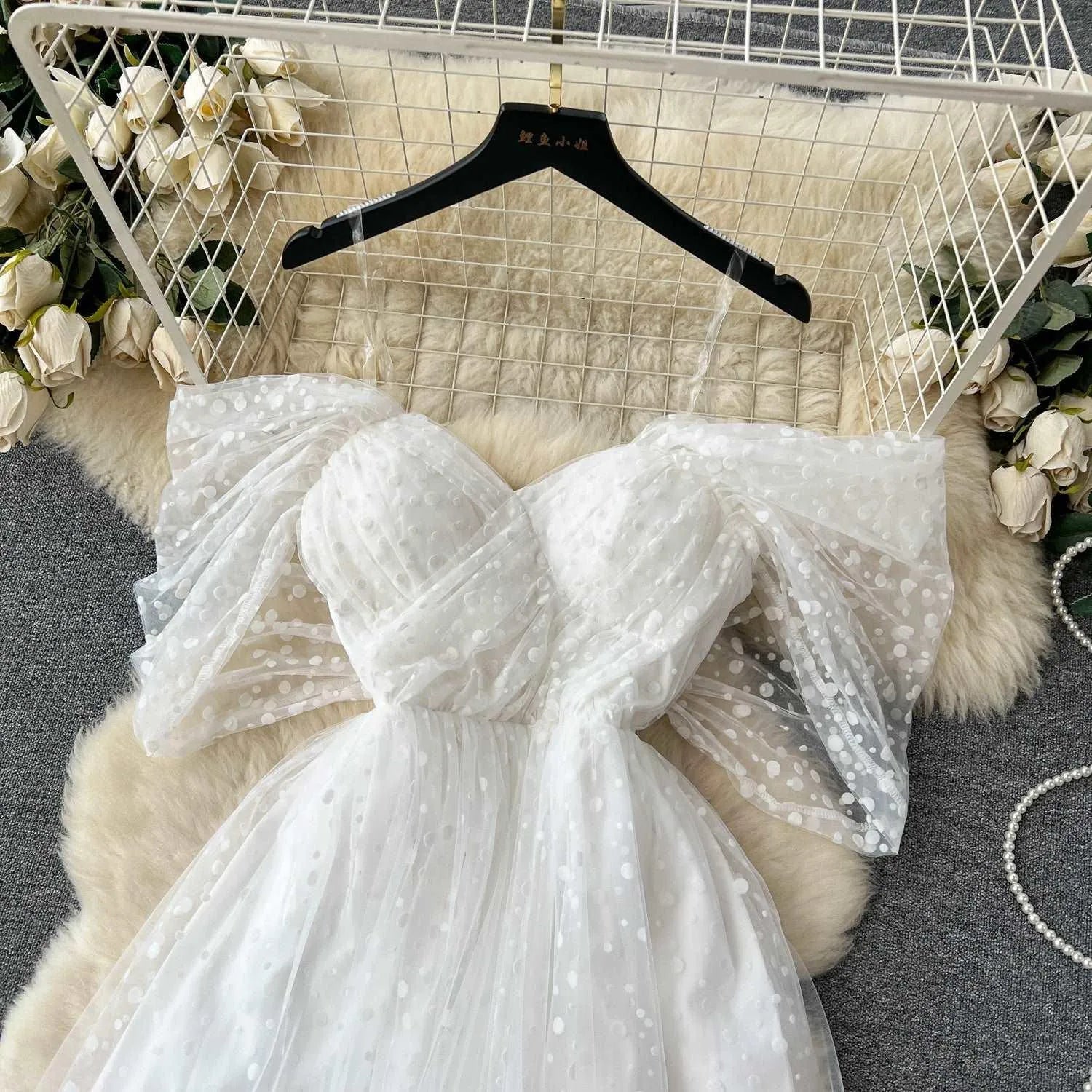 GR | Luxury French white dress