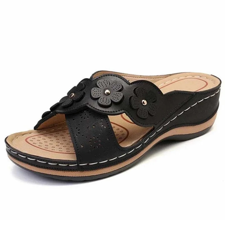 GR | Orthopedic Women's Sandal with Floral Pattern