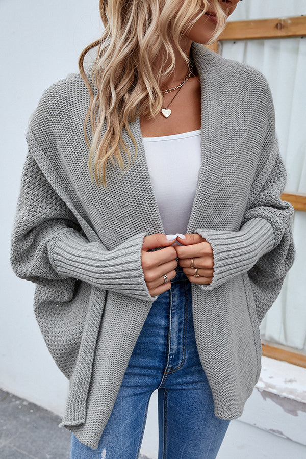GR | Eleganter Herbst Strickcardigan mit Dolmanärmeln für Frauen