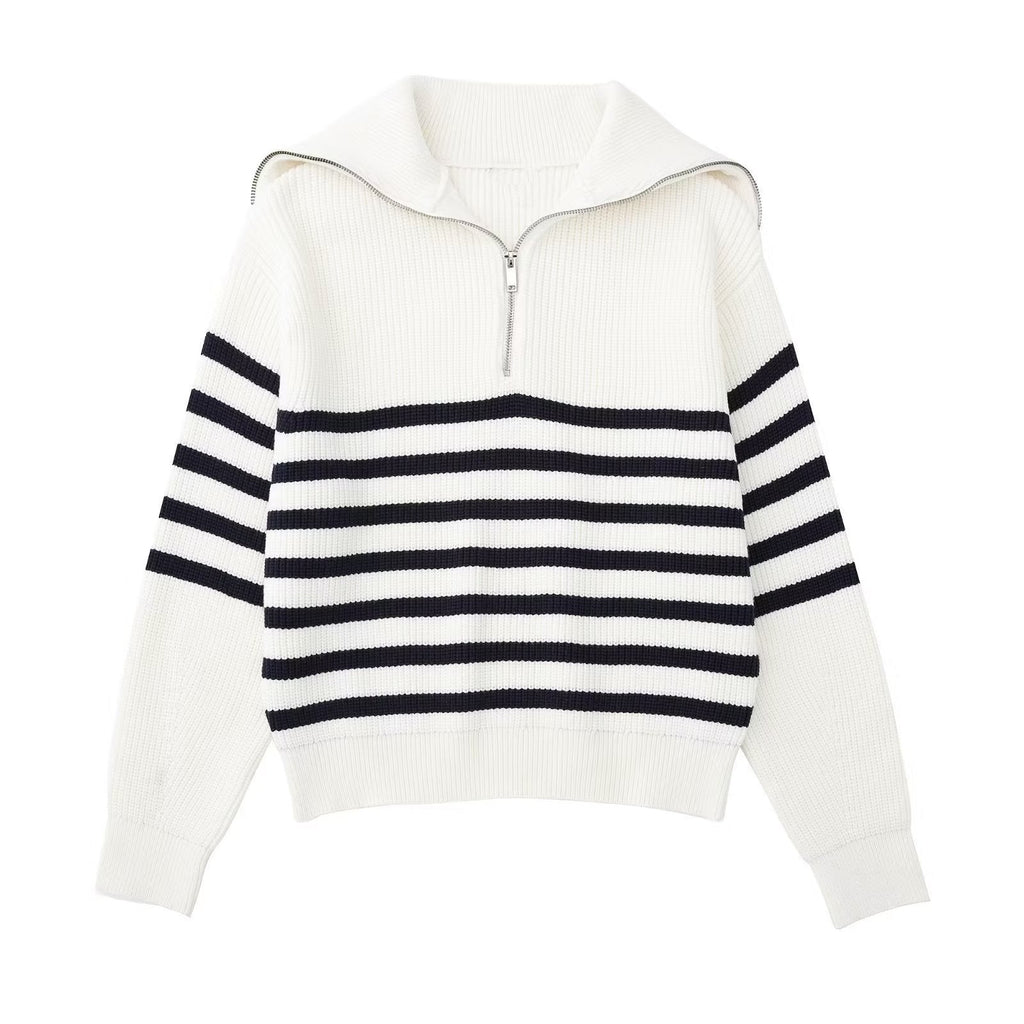 GR | All Match Wool Sweater with Open Collar