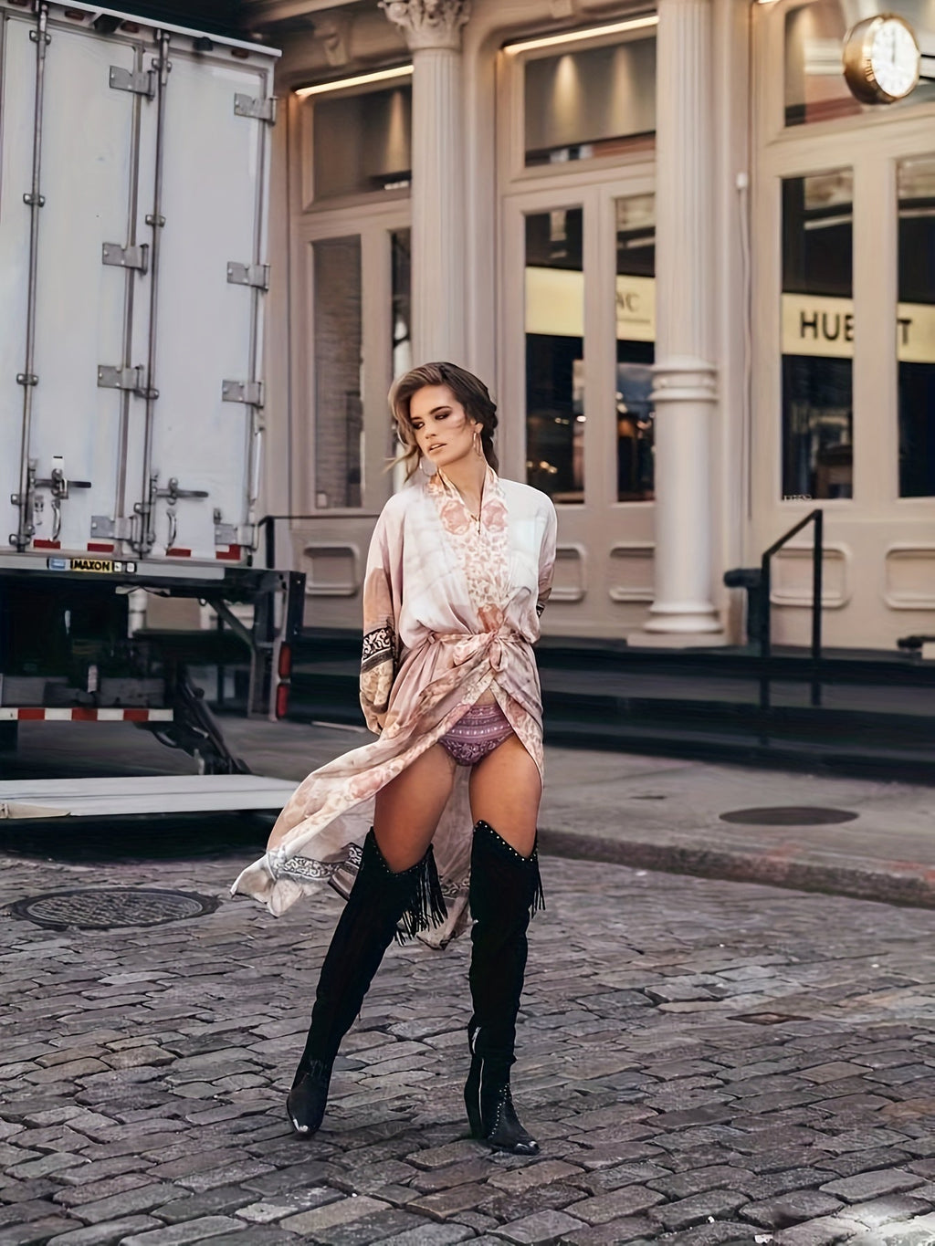 GR | Printed, Kimono-Inspired, Stylish Beach Wrap
