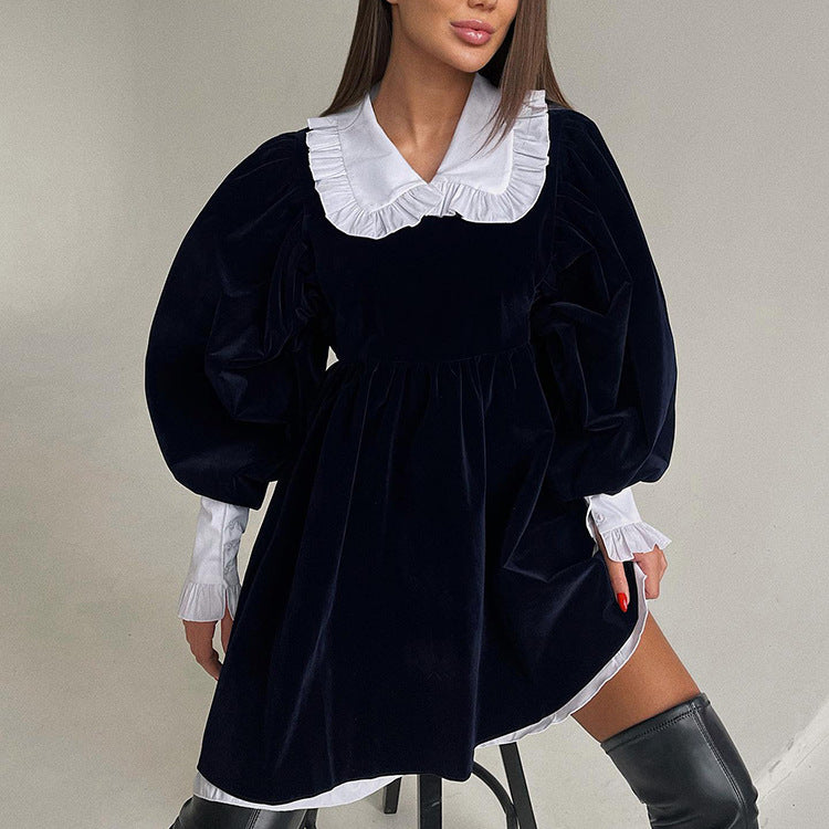 GR | Luxuriöse Französisch Stil Puppe Kragen Mode Kleid