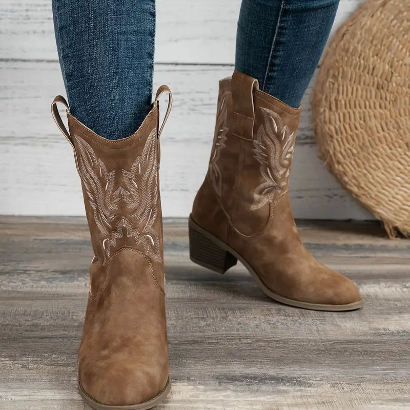 GR | Retro Ankle Boots with Chunky Heel