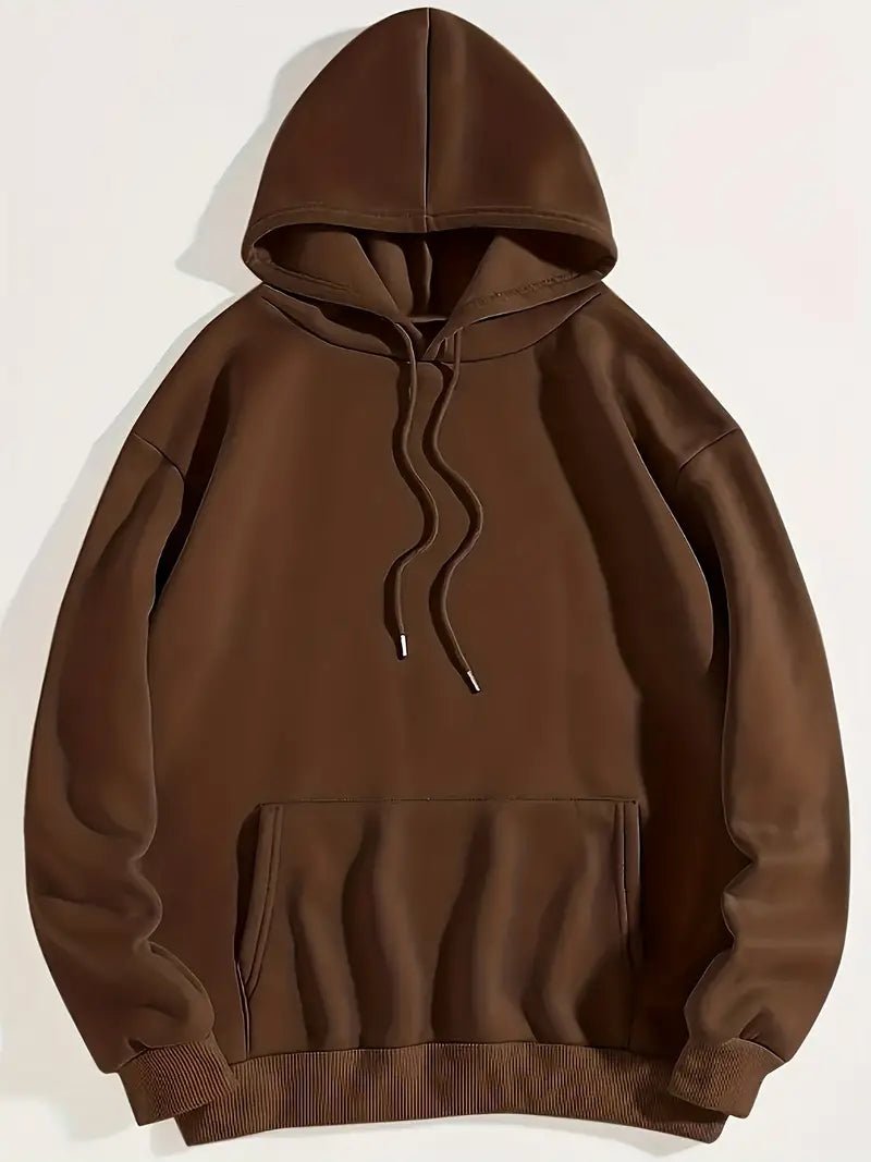 GR | Bequemer Einfarbiger Damen Hoodie mit Kapuze