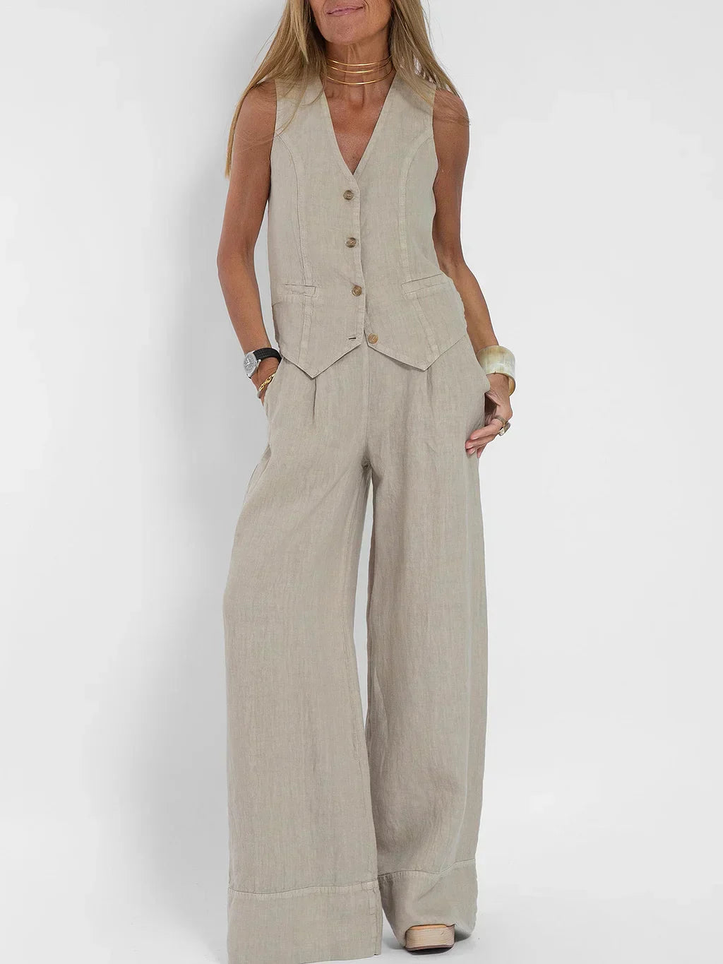 GR | Two-piece vest set for women