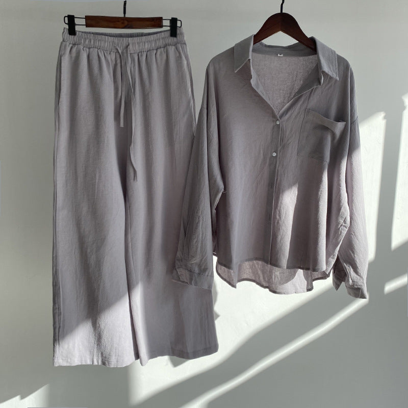 GR | Stylish Two-Piece Linen Set
