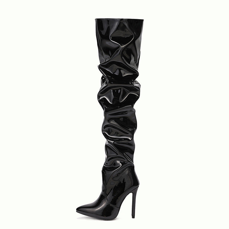 GR | Knee-high long boots for women with super high heels for parties