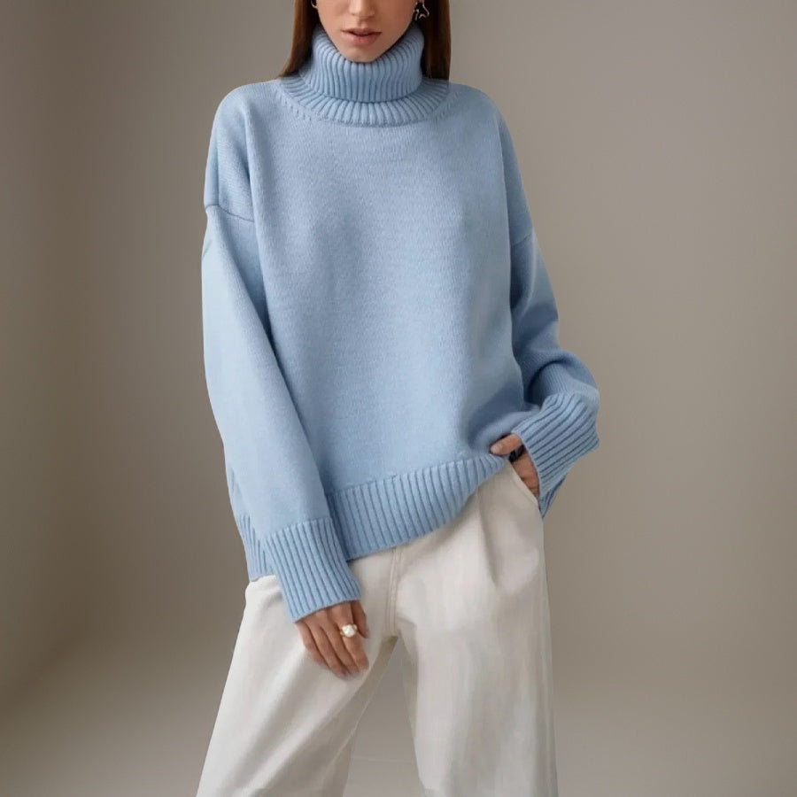 GR | Warmer Oversized Rollkragenpullover Für Den Winter