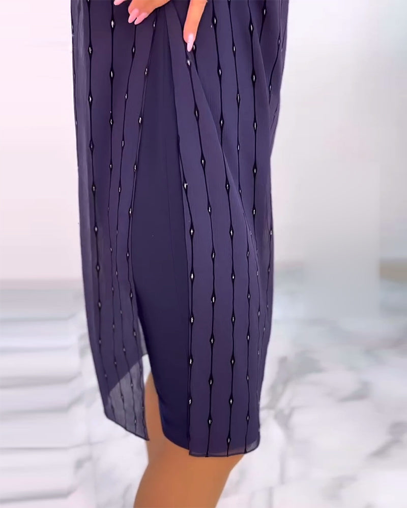 GR | Dress Solid Color Pleated