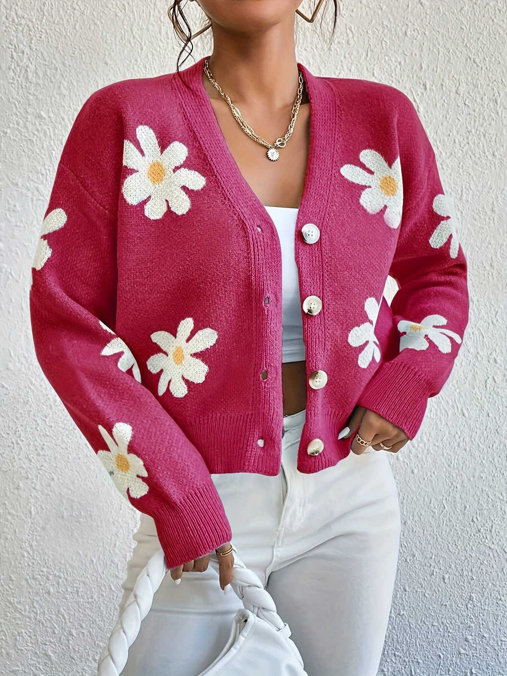 GR | mit Blumenmuster und langen Ärmeln Für Frauen