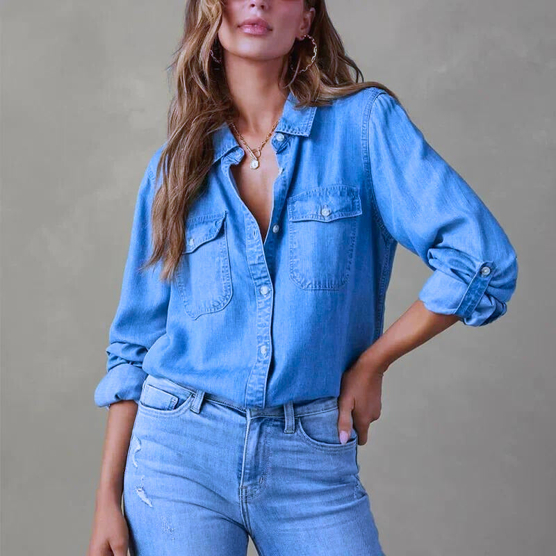 GR | Denim blouse for women