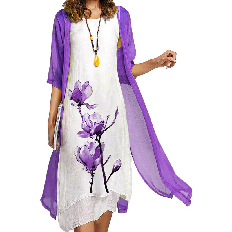 GR | Stilvolles Anzugskleid Mit Blumenmuster