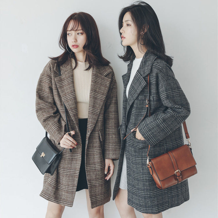 GR | Women's Checkered Blazer Trendy & Classic Blazer for Women