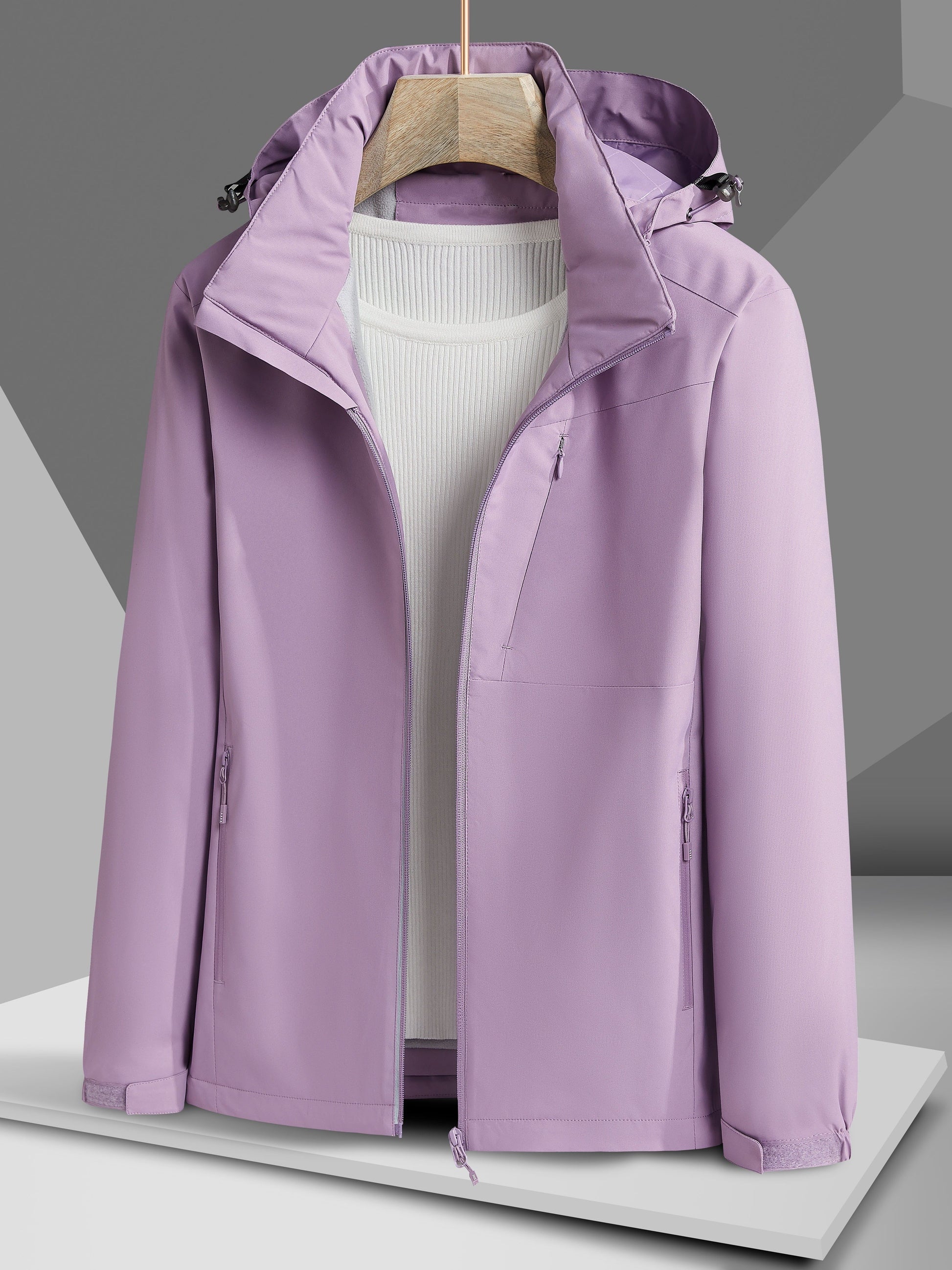 GR Waterproof Fleece Winter Jacket with Hood for Women | Perfect for Outdoor Activities