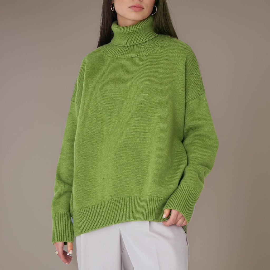 GR | Warmer Oversized Rollkragenpullover Für Den Winter