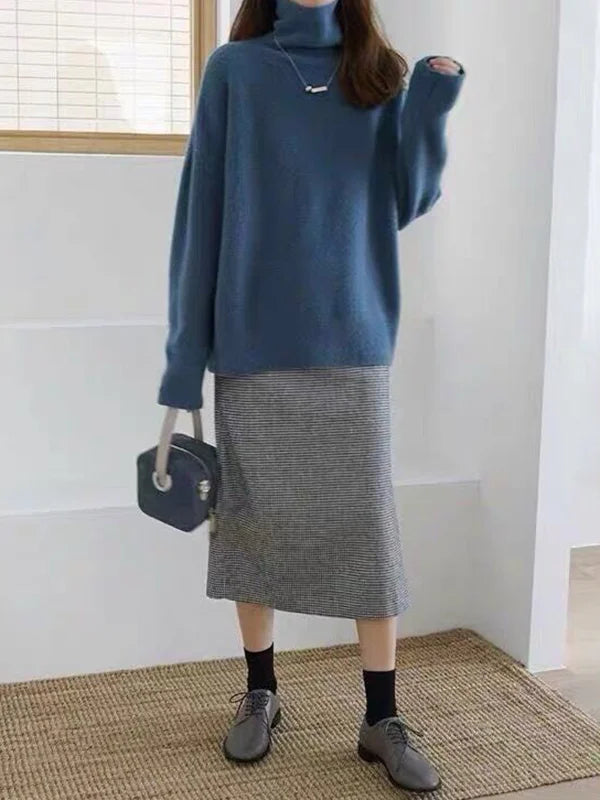 GR - Casual Cashmere Turtleneck Sweater for Women