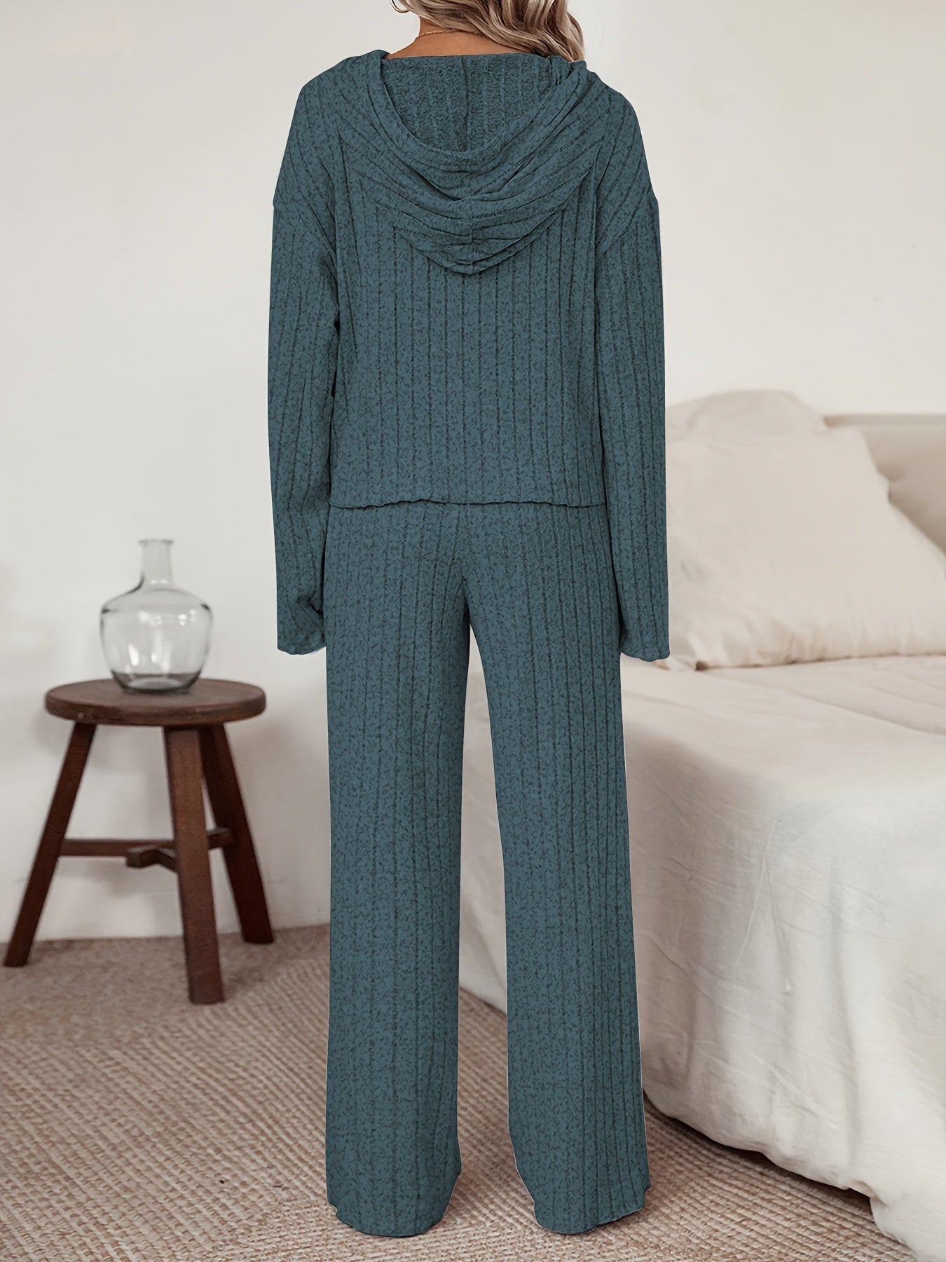 GR  | Damen Freizeit Uni Farbener Kapuzenpullover und
