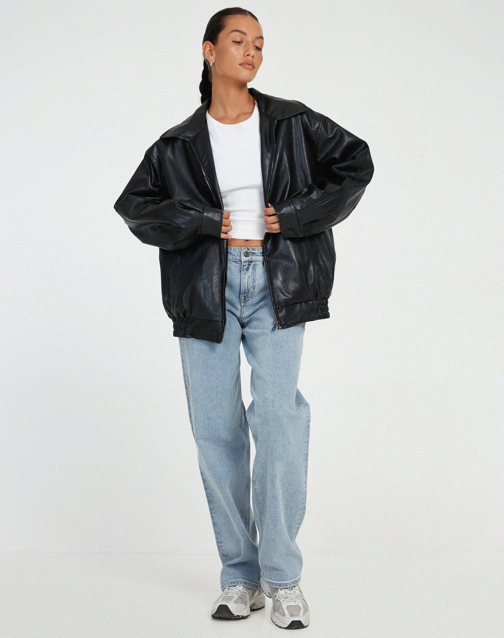 GR - Casual leather jacket for women