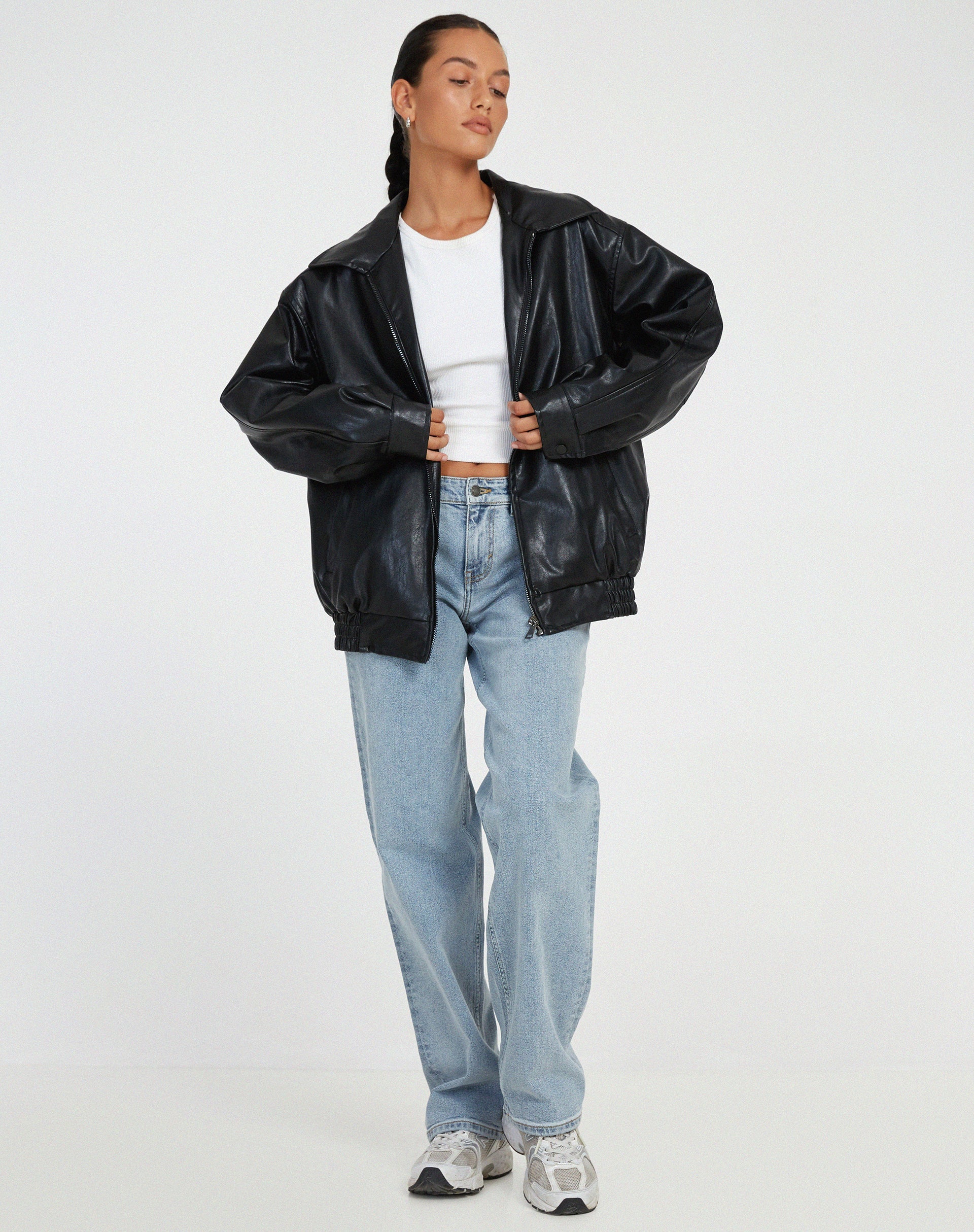 GR - Casual leather jacket for women