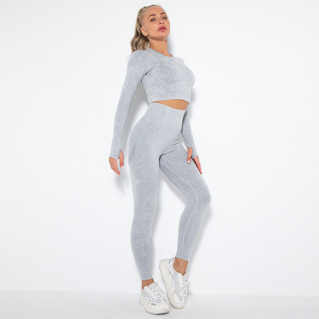 GR | Sportliches Set Mit Crop Top Und High Waist Leggings
