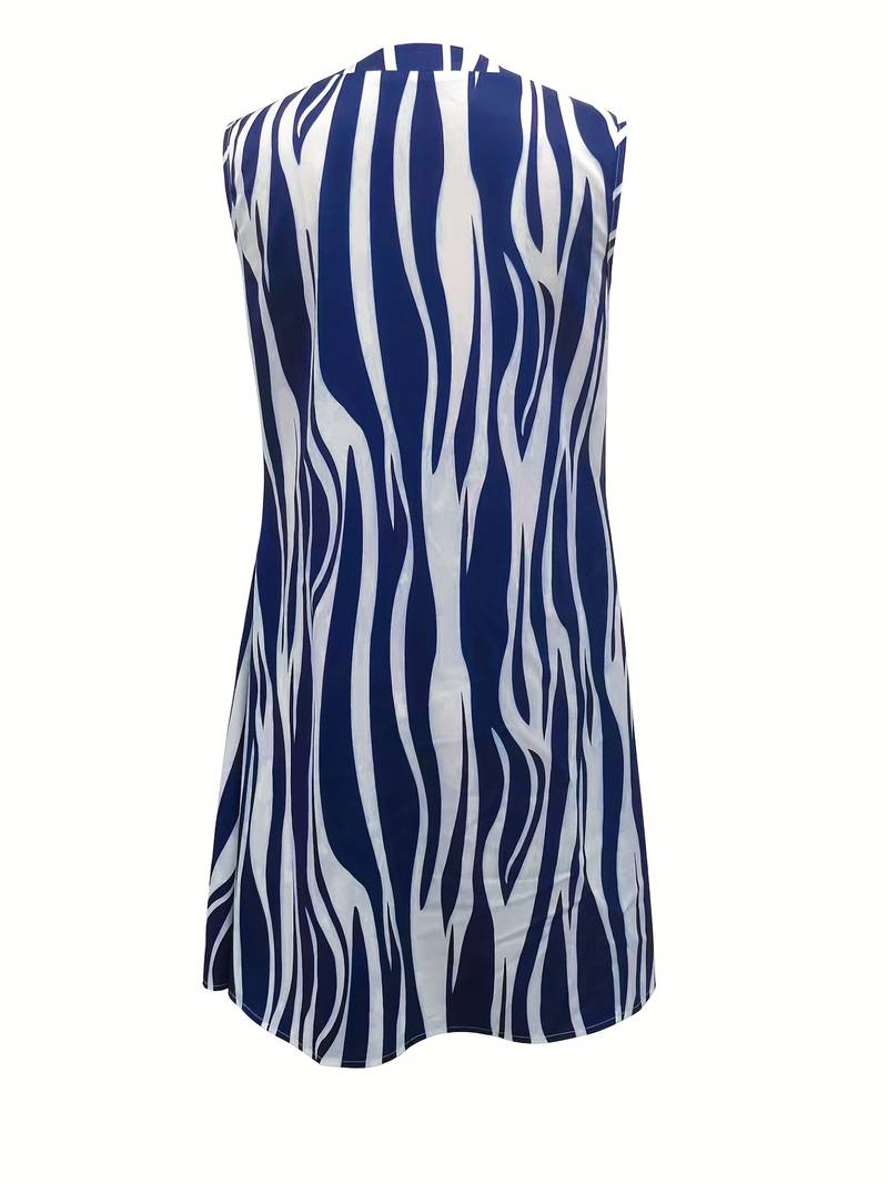 GR | Striking striped sleeveless dress