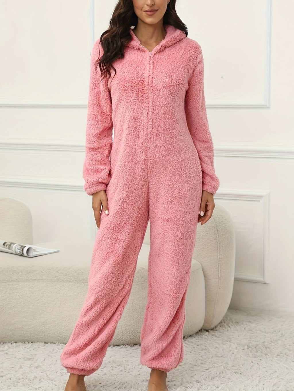 GR | Hooded Lounge Jumpsuit For Stylish Winter Comfort For Women