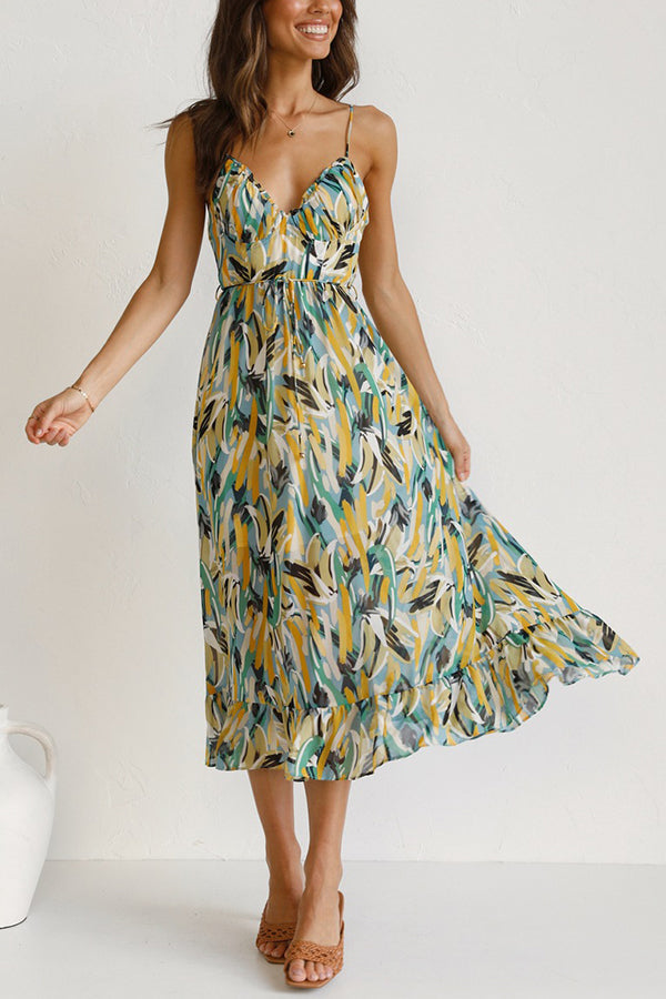 Colorful midi dress