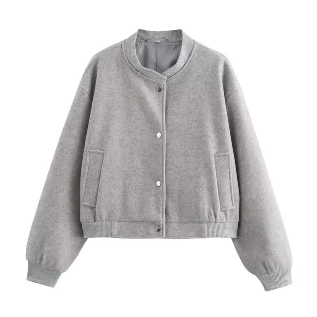 GR | Ribbed Bomber Jacket Transitional Jacket For Women