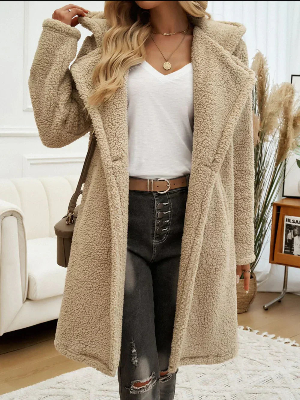 GR | Basic Teddy Jacket with Hood Women's
