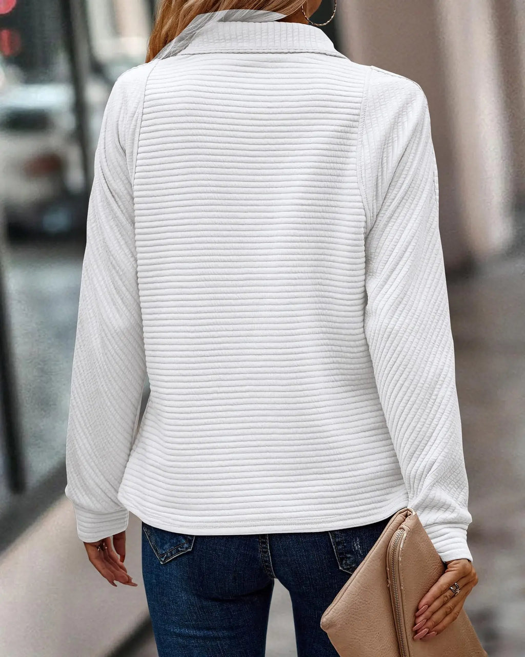GR | V-neck sweater for women - stylish warm sweater