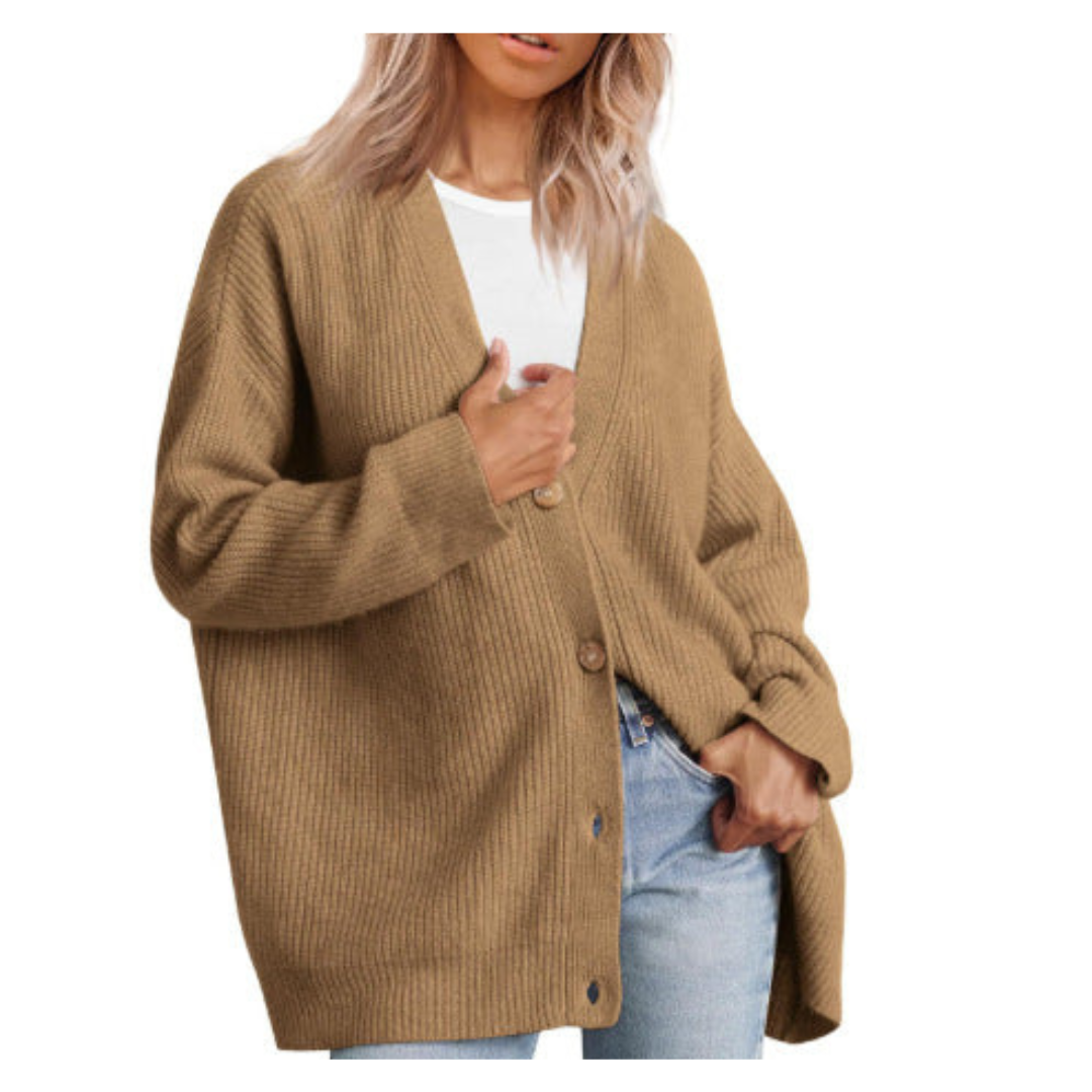 GR | Chic Oversized Cardigan with Buttons for Women