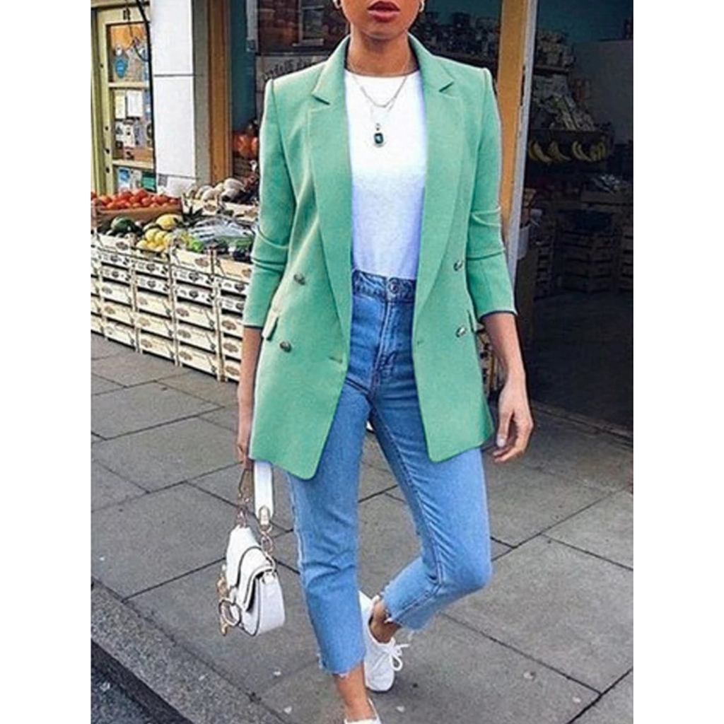 GR | Knee-length one-piece women's blazer