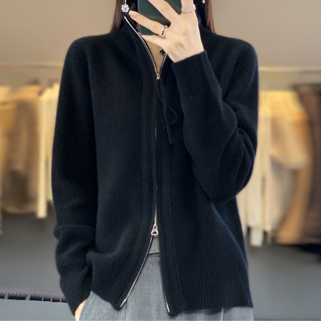 GR | Elegant and comfortable zip-up cardigan