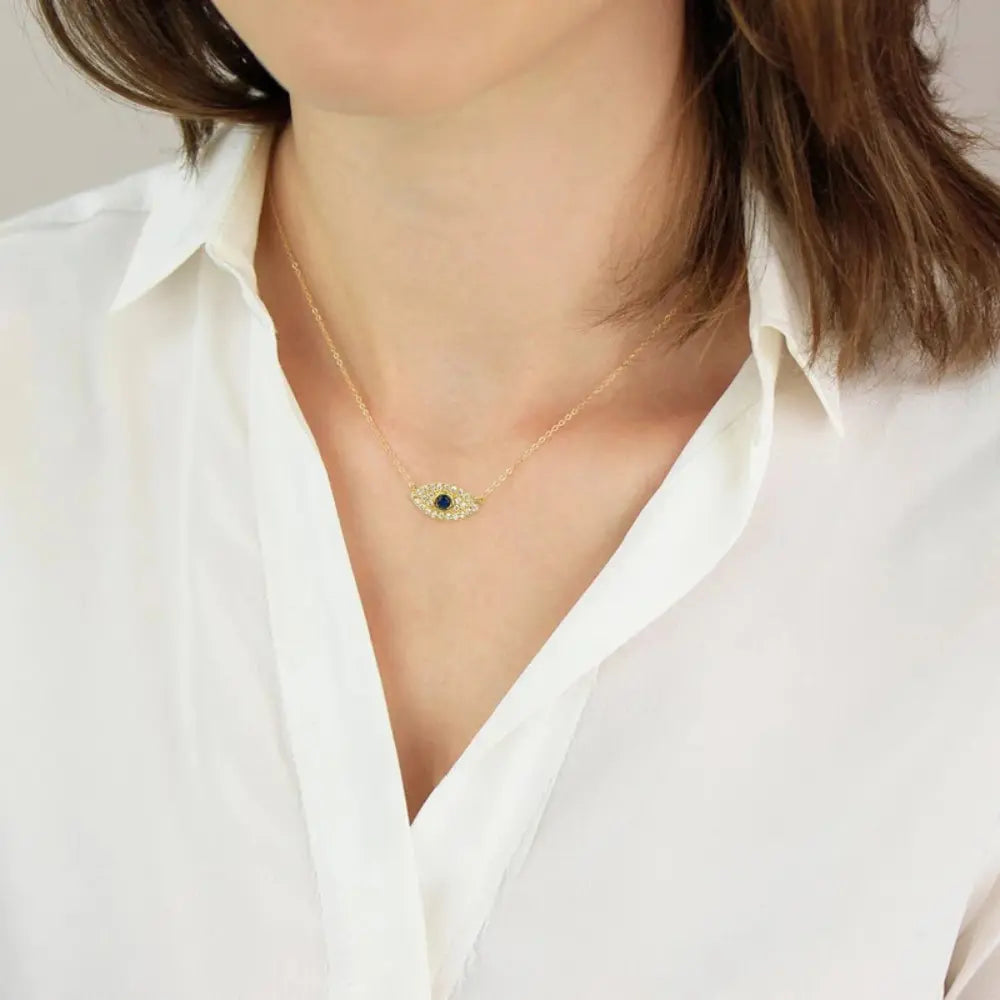 GR | Sterling Silver Diamond Protective Pendant for Women