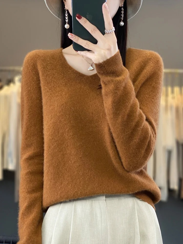 GR | Women's Cashmere Pullover, Elegant V-neck, Soft & Comfortable