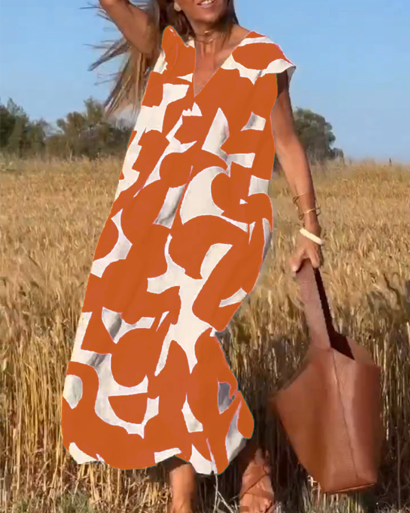 GR | Women's Printed Long Dress 