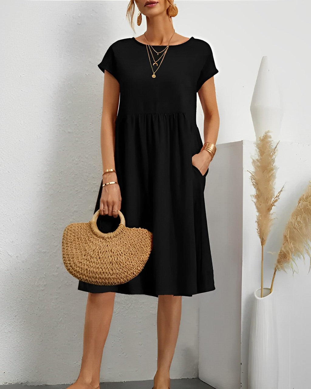GR | Midi-Kleid mit Seitentaschen