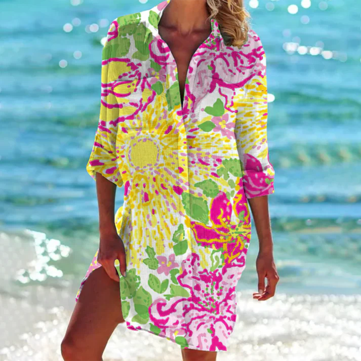 GR | Colorful shirt dress