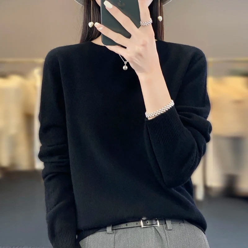 GR | Cashmere Pullover Damen Stilvoller Rundhals, Weich & Komfortabel