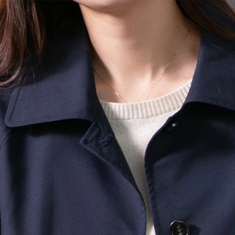 GR | Classic women's trench coat, simply tied, tailored women's coat