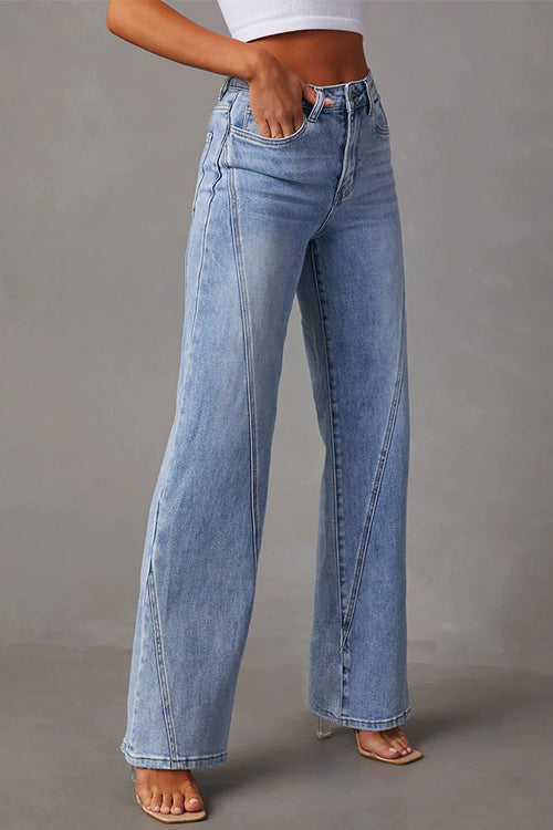 GR | Rosiedress Timeless Distressed Straight Leg Splice Jeans