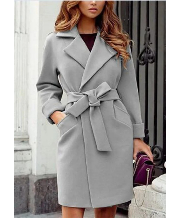 GR | Stylish trench coat with belt