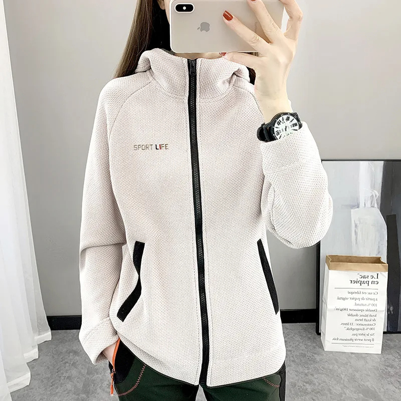 GR | Women's Fleece Jacket, Lightweight and Breathable with Zipper