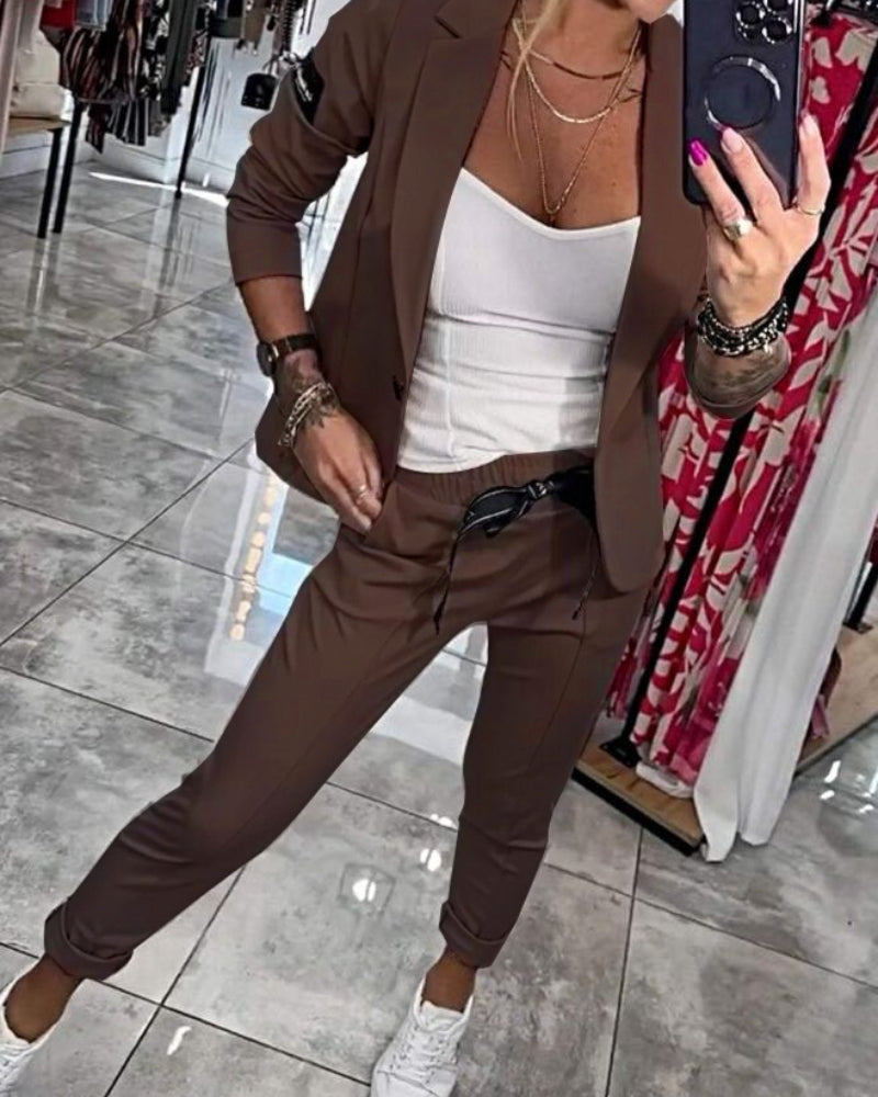 GR | Stylish Blue Jacket & Jogger Set
